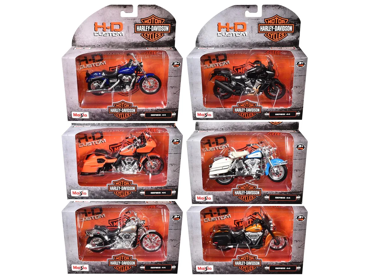Maisto Maisto Harley-Davidson 6-Piece Diecast Set Series 44 1/18 hobby collectible — product photo