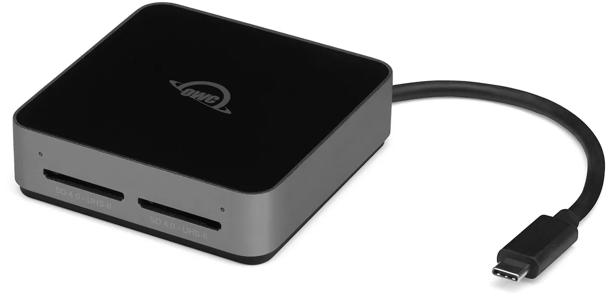 OWC OWC Atlas Dual SDXC UHS-II Card Reader USB 3.0 Space Gray — product photo