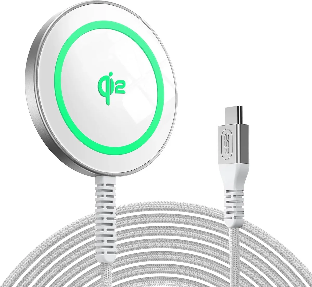 FLEANE FLEANE Qi2 Magsafe Charger 15W Wireless Charging Pad Silver — product photo