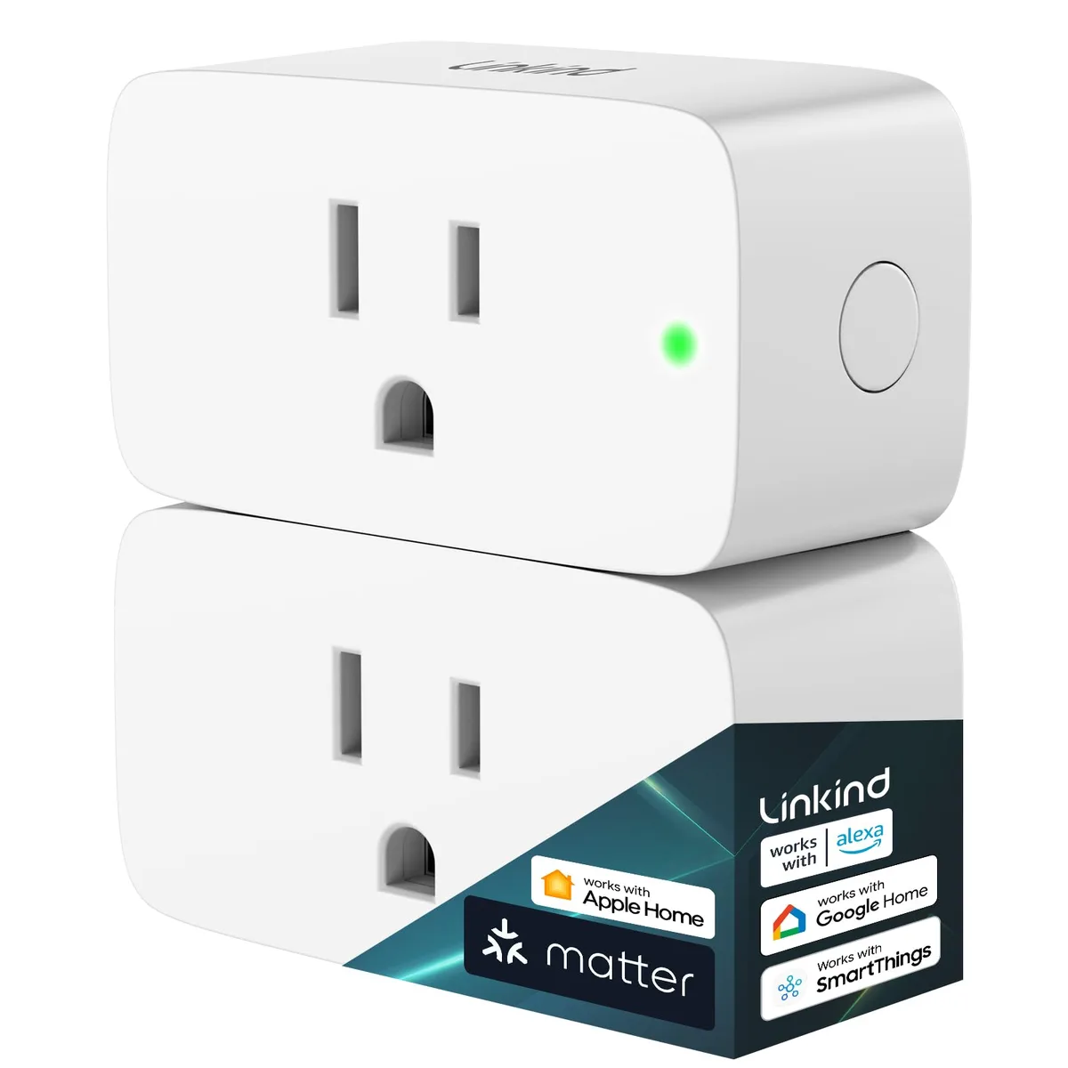 TP-LINK LC09003256 Matter Smart Plug 15A 1800W 2.4G 2 Pack — product photo
