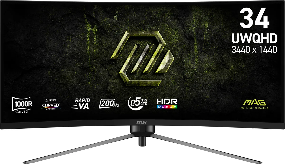 MSI MSI MAG 345CQRF E20 34" UWQHD 200Hz curved gaming monitor — 商品写真