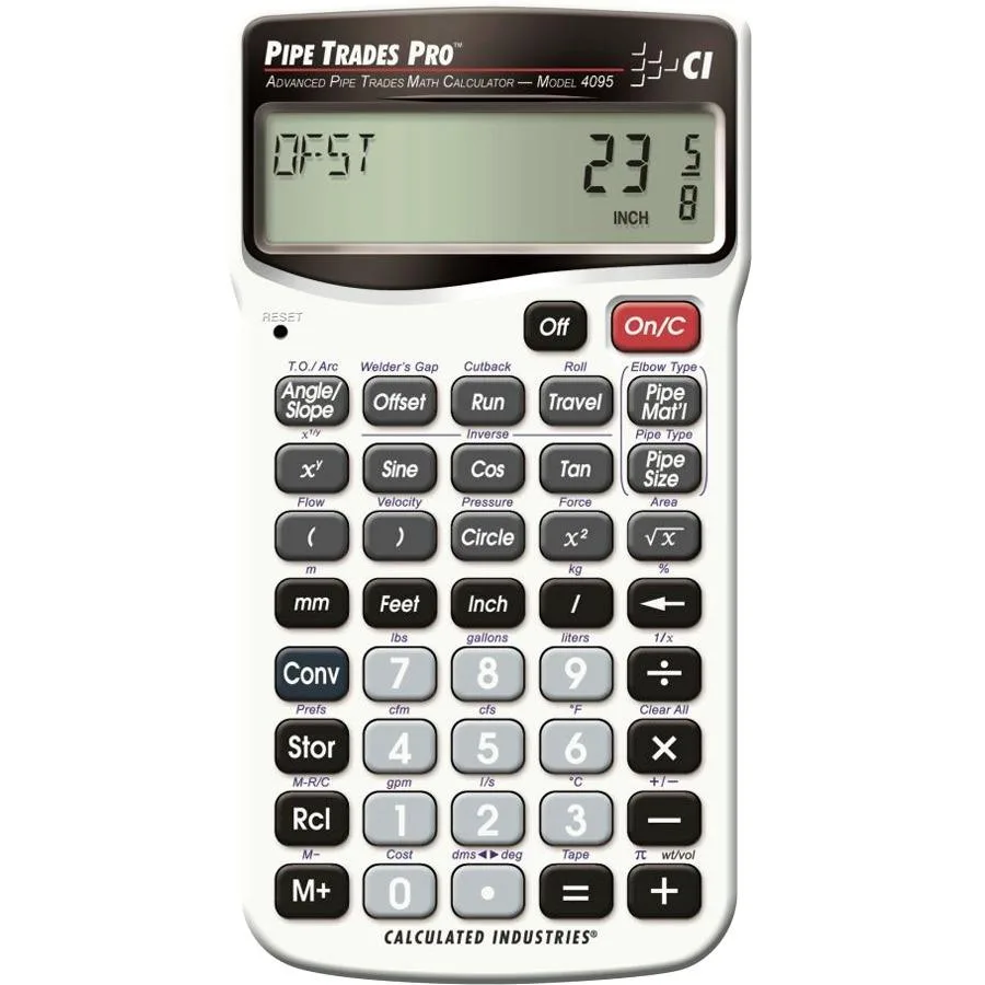 CALCULATED INDUSTRIES CALCULATED INDUSTRIES 4095 Pipe Trades Calculator educational supply — product photo