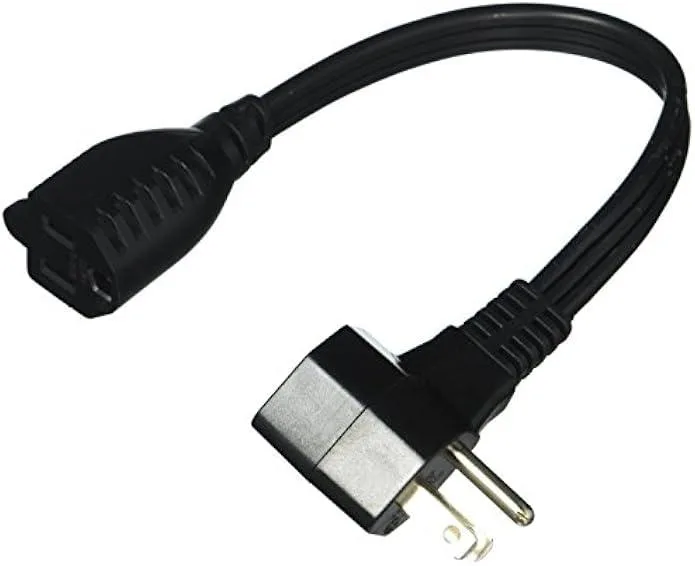usbroway usbroway 3-prong power extension cable 12in 16AWG black — product photo