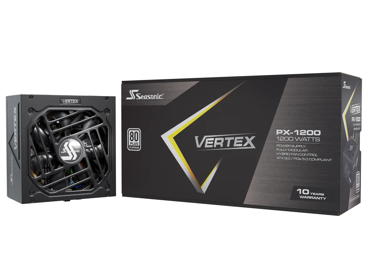 Seasonic Seasonic VERTEX PX-1200 1200W 80+ Platinum ATX 3.0 PCIe 5.0 power supply — product photo
