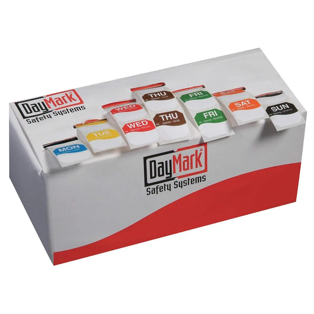 Daymark Daymark 111183 Label Kit Monday to Sunday 1 Inch 7000 Labels — product photo