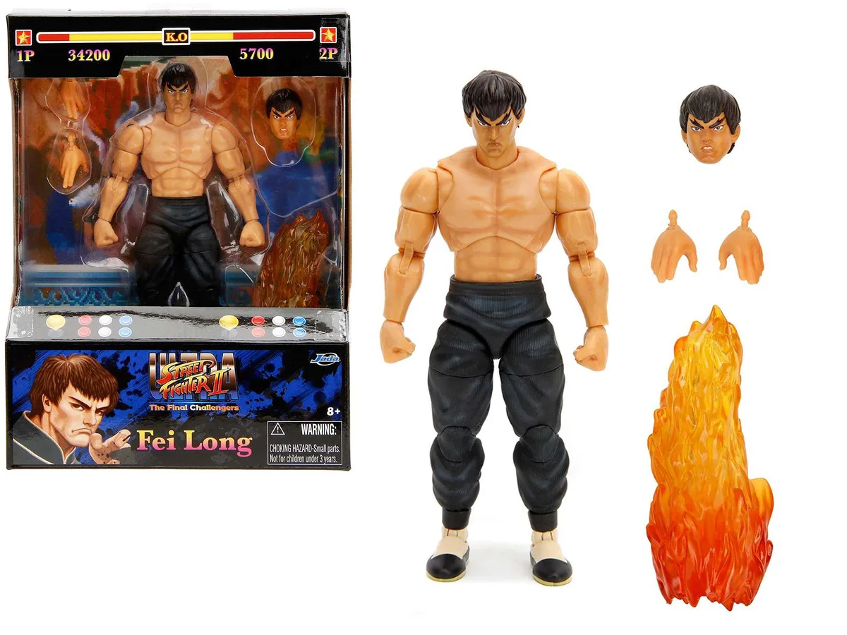 Jada Jada Fei Long 6" Moveable Figure Ultra Street Fighter II 2017 hobby collectible — product photo