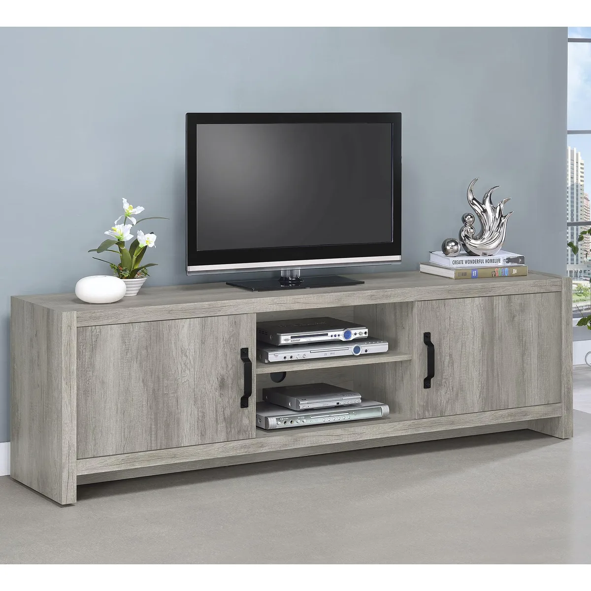 tuphen tuphen Conifer Grey Driftwood 71-inch TV Stand — product photo