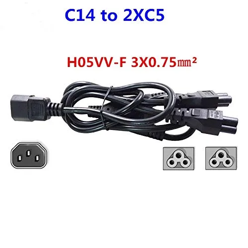 TeKit TeKit C14 to 2XC5 Y Splitter Power Cord 3ft — product photo