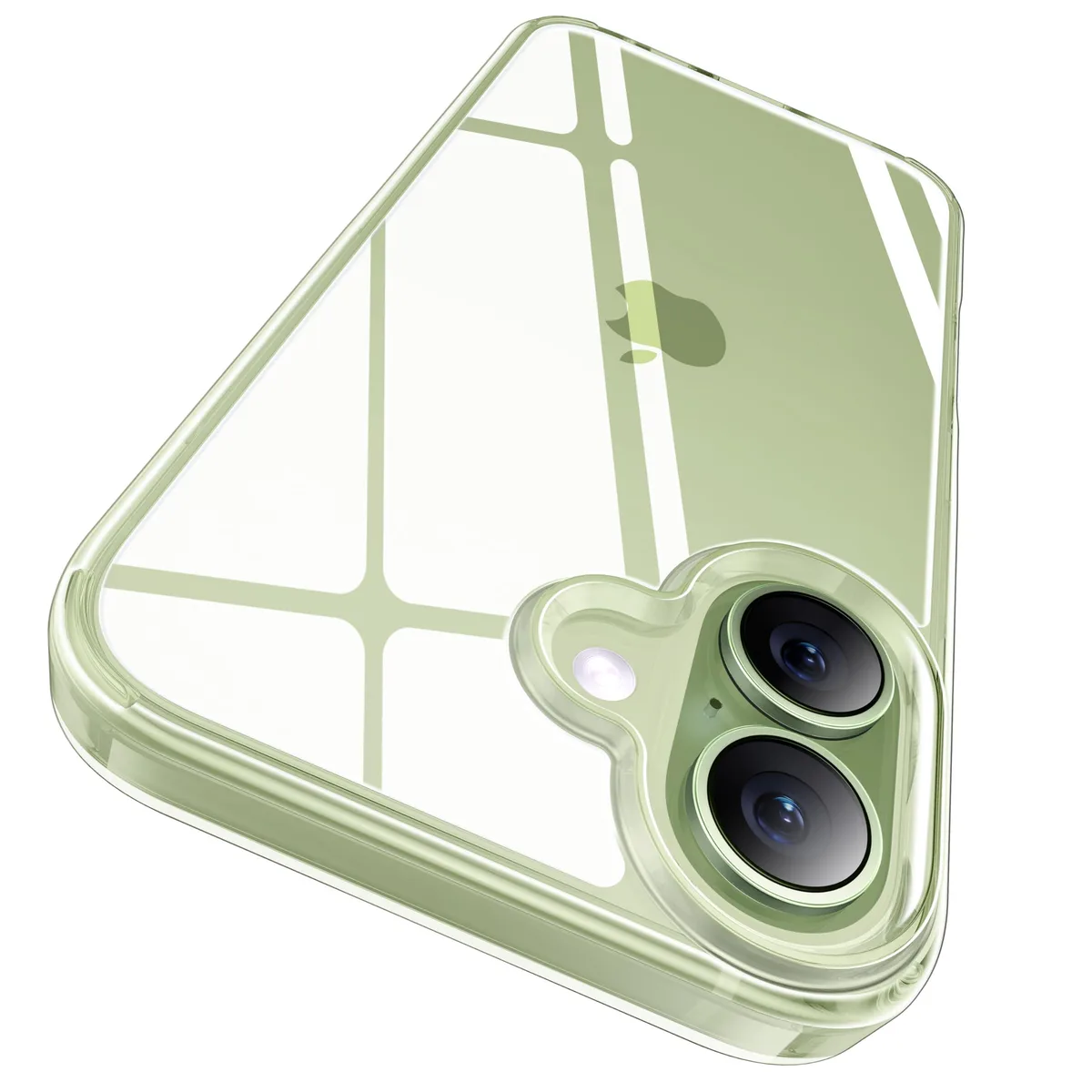 Clear CASEKOO Basic case for iPhone 17 with rigid back and flexible bumper