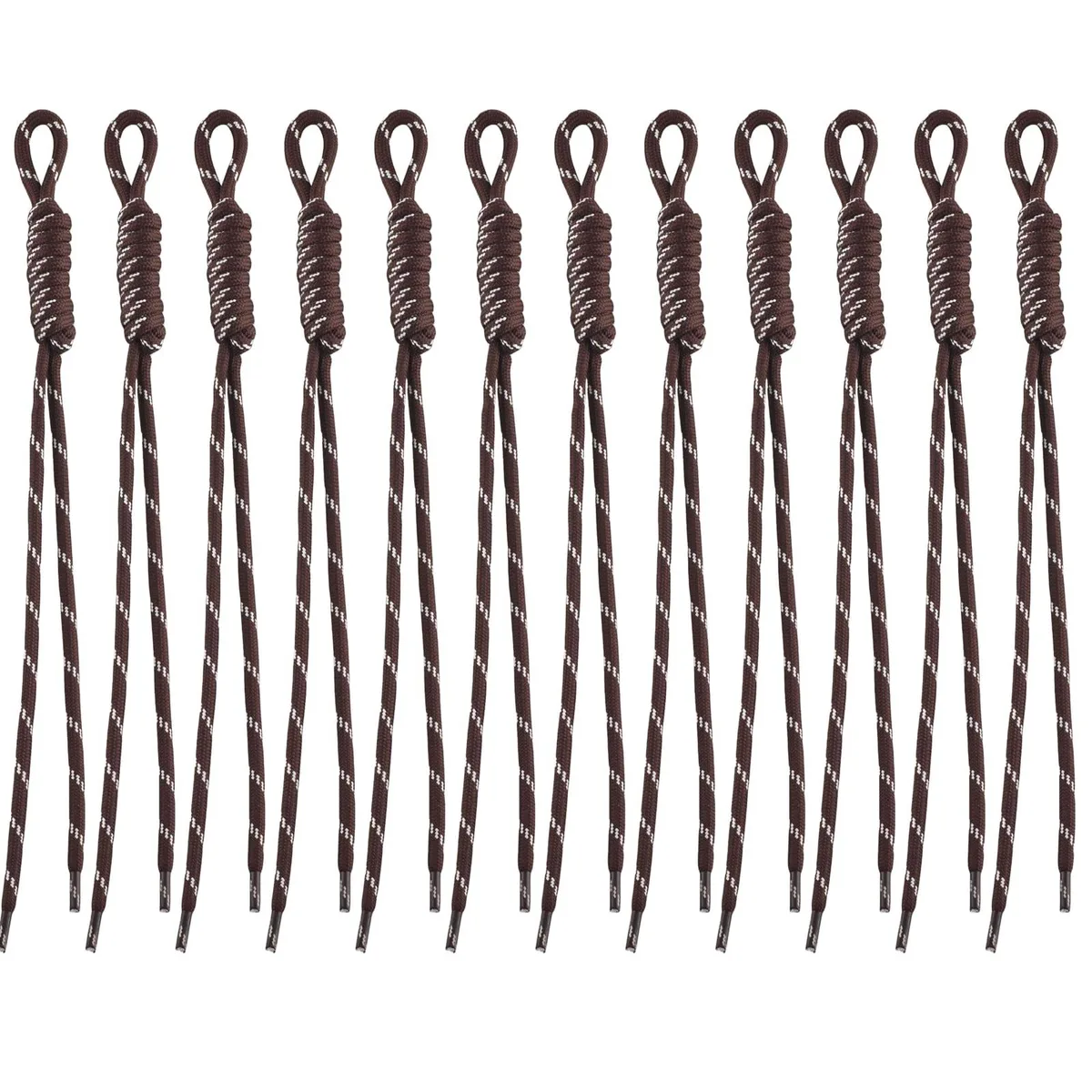  Cmidy Paracord Keychain 12pcs Braided Nylon Brown — product photo