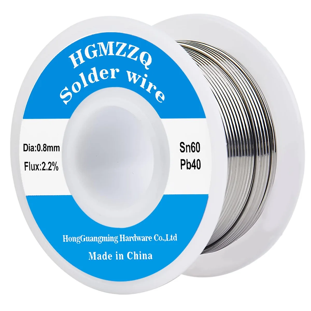  HGMZZQ 60/40 Tin Lead Solder Wire 0.8 mm 50 g — product photo