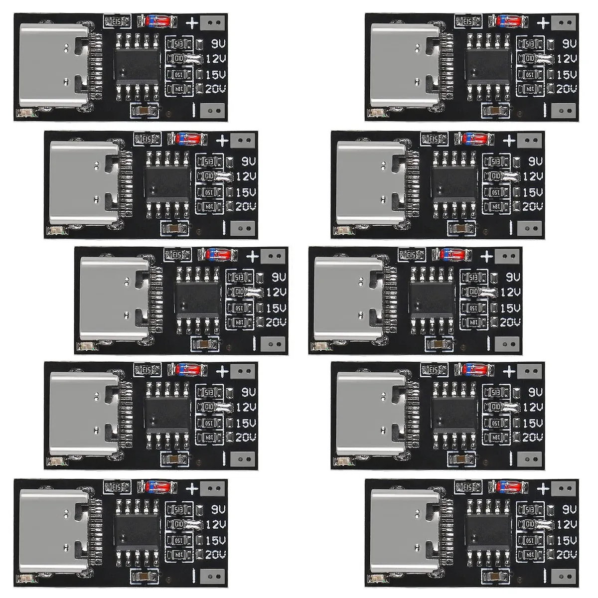 KEHIPI KEHIPI 10PCS USB-C PD2.0 PD3.0 QC Trigger Board 9V 12V 15V 20V 5A — product photo