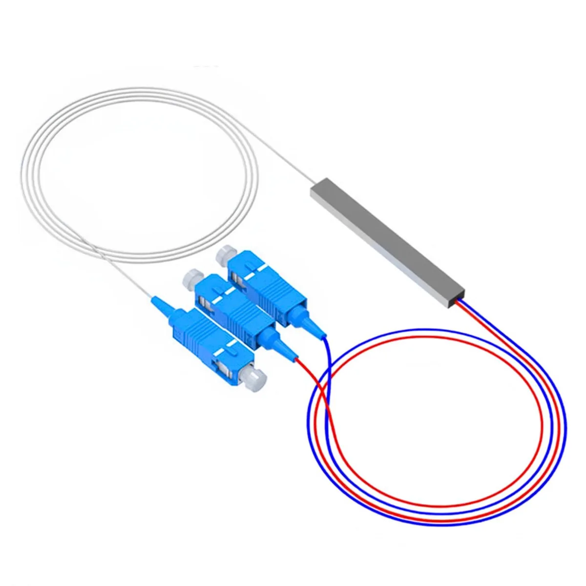 Vszerda Vszerda SC UPC 1X2 PLC Singlemode Fibre Optic Cable 0.9mm G657A1 1260/1650nm 1M/3.3FT — product photo