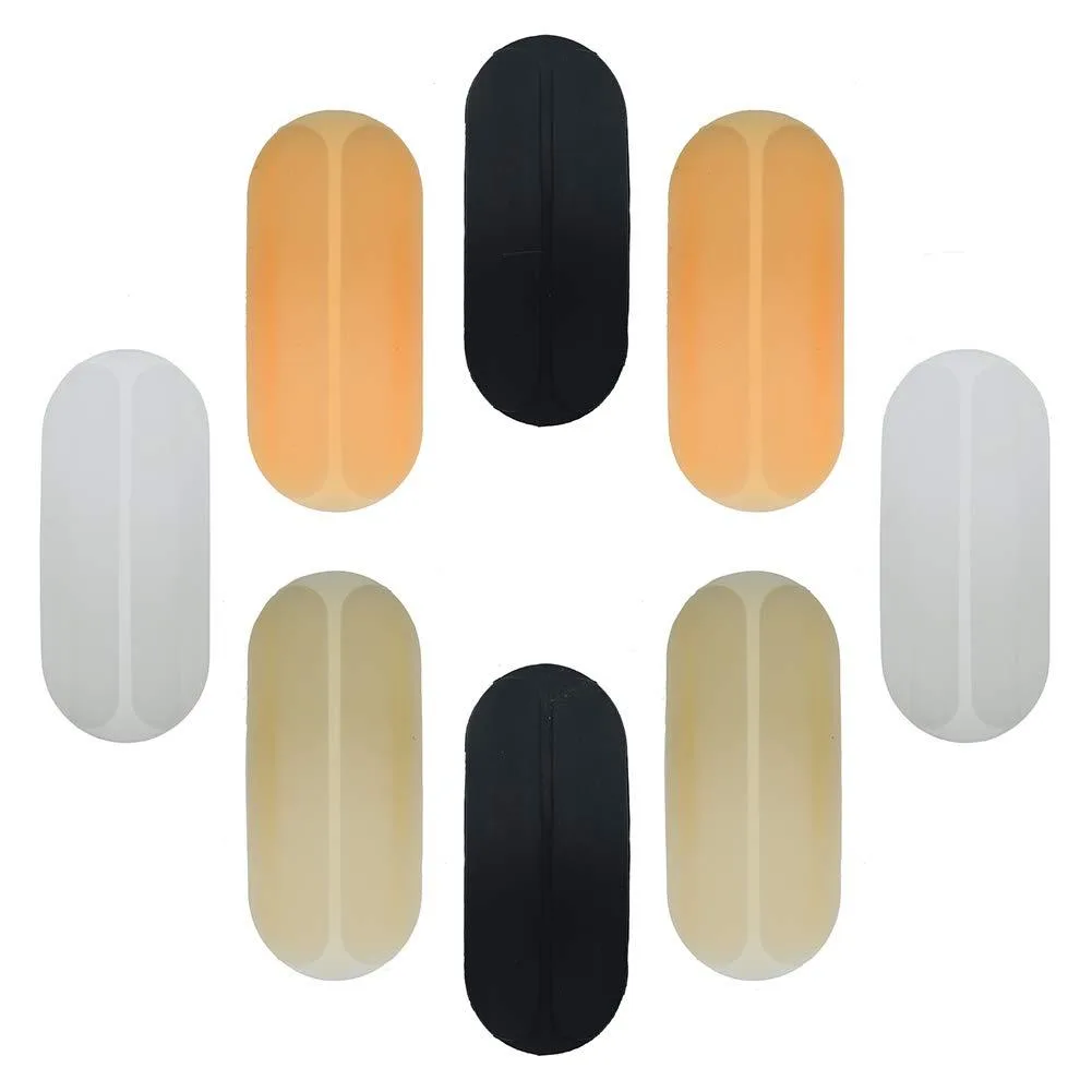 Small white silicone bra strap cushions, soft and flexible