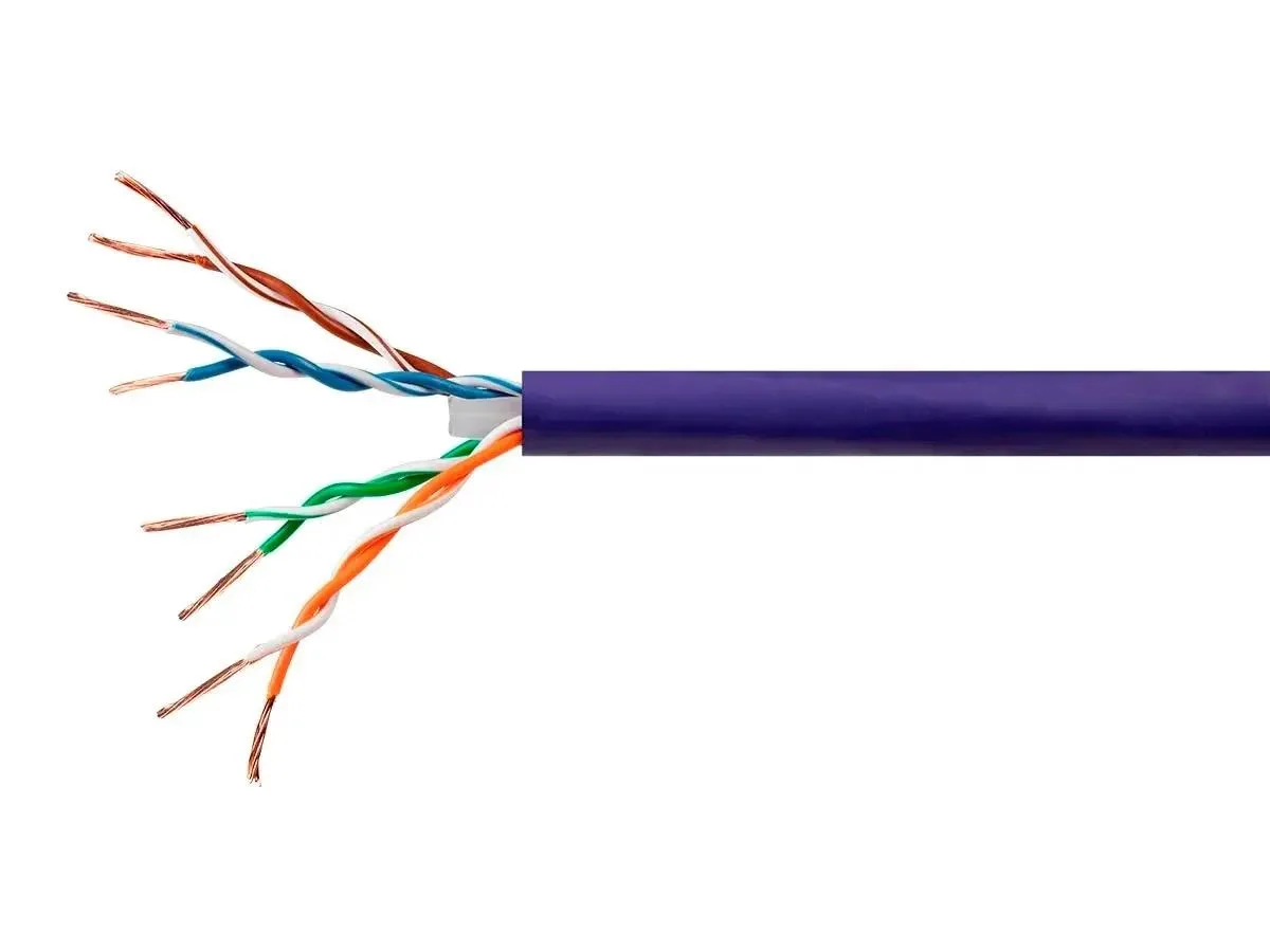 Monoprice Inc. Monoprice 144487 Cat6 CMP Plenum Bulk Cable 1000ft Purple 23AWG 550MHz — product photo