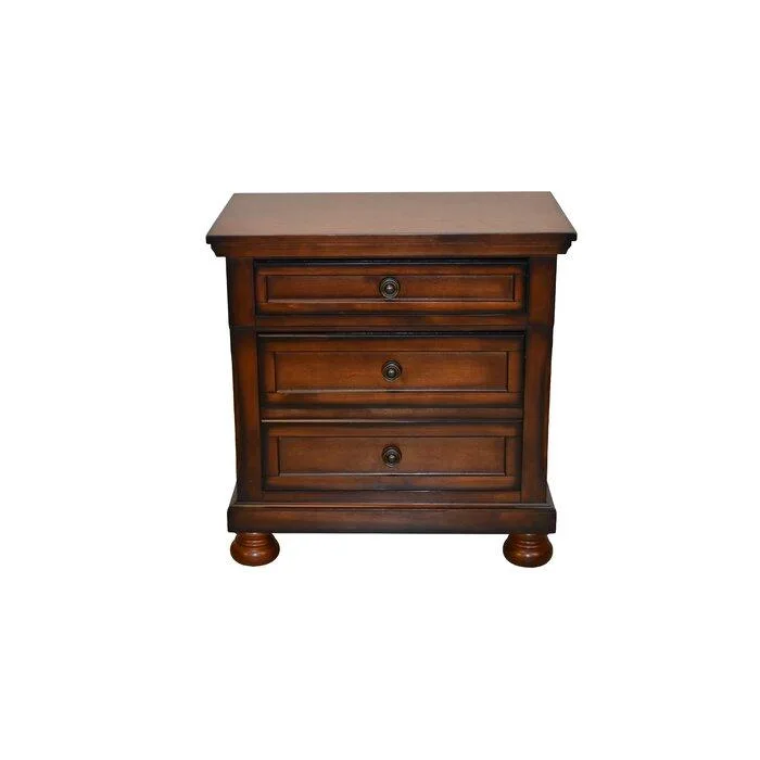 tuphen tuphen 3-Drawer Nightstand Dark Walnut — product photo