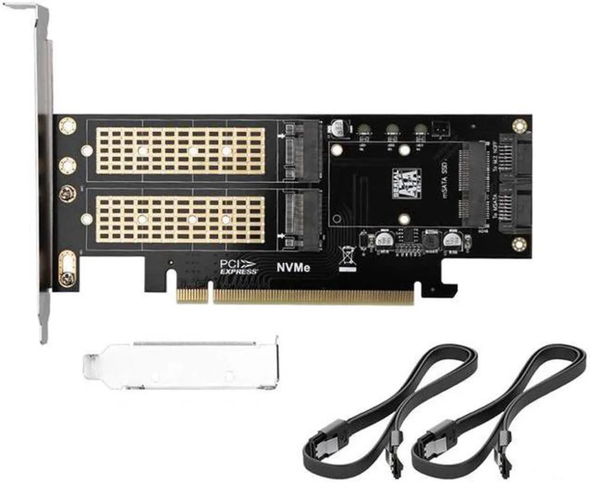 Vszerda Vszerda 3-in-1 NGFF mSATA SSD Adapter Card PCIe 16X SATA 6.0Gbps — product photo