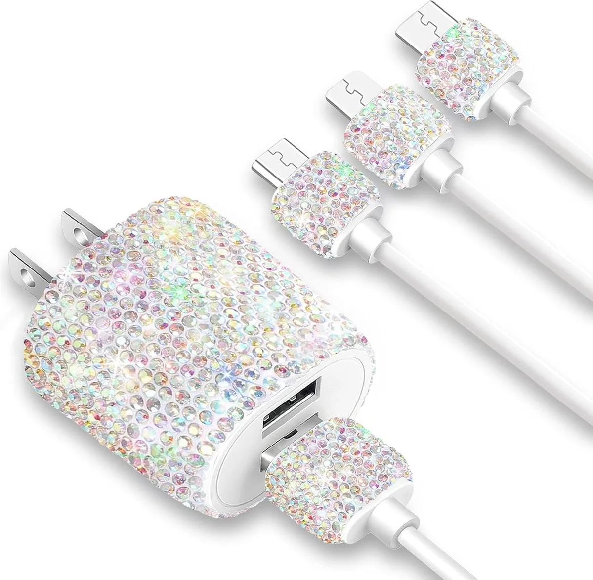 ONITOON ONITOON 24W Wall Charger with 3-in-1 Cable Crystal Multicolor — product photo