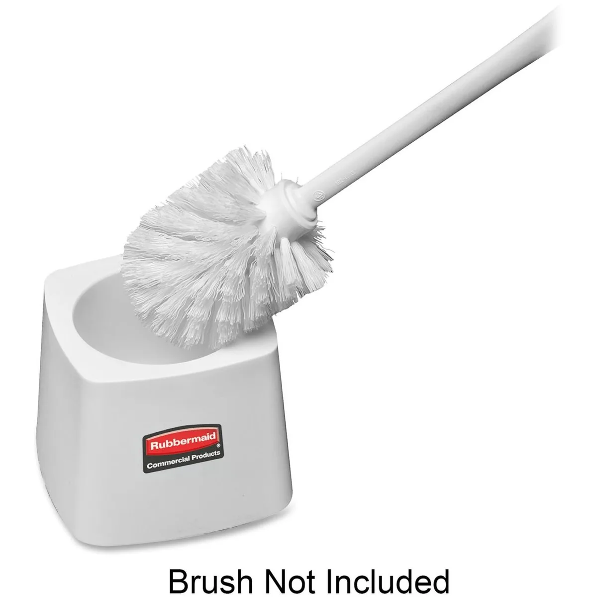 White square toilet brush holder made of polypropylene