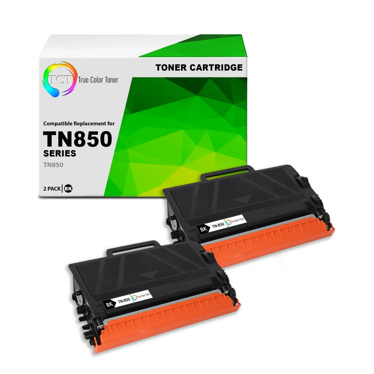 True Color Toner True Color Toner TN850 Black Toner Cartridge 2 Pack 8000 Pages — product photo