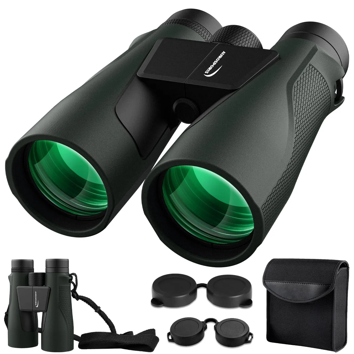  Aurosports 15x56 BAK4 Binoculars Black — product photo