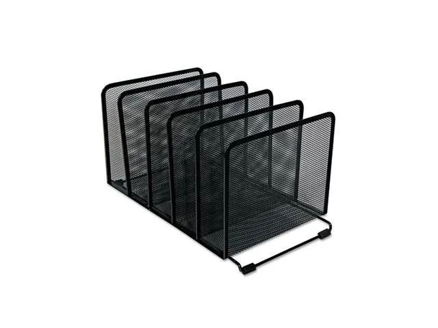 Black mesh stacking sorter with five sections