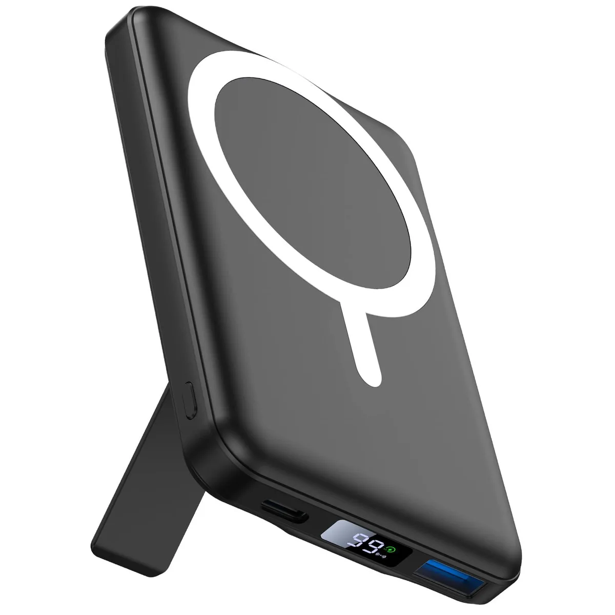 AOGUERBE KT-D001 10000mAh Magnetic Power Bank 22.5W Obsidian Black — product photo