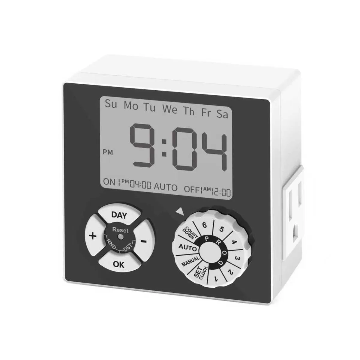  Indoor Mechanical Outlet Timer Digital 24-Hour 48 ON/OFF 30-min interval 3 Prong — product photo