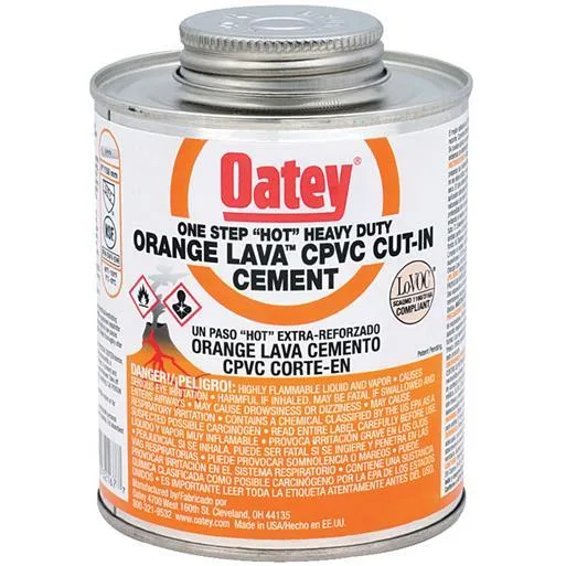 OATEY OATEY CPVC Cement Lava Cut-In 16 fl oz Orange 32167 — product photo