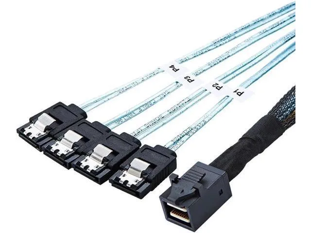 Manw Manw 12G SFF-8643 Mini SAS to 4×SATA Breakout Cable 50cm — product photo