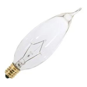 Satco Satco 03274 25W 120V E12 Clear Flame Tip Standard Bulb — product photo