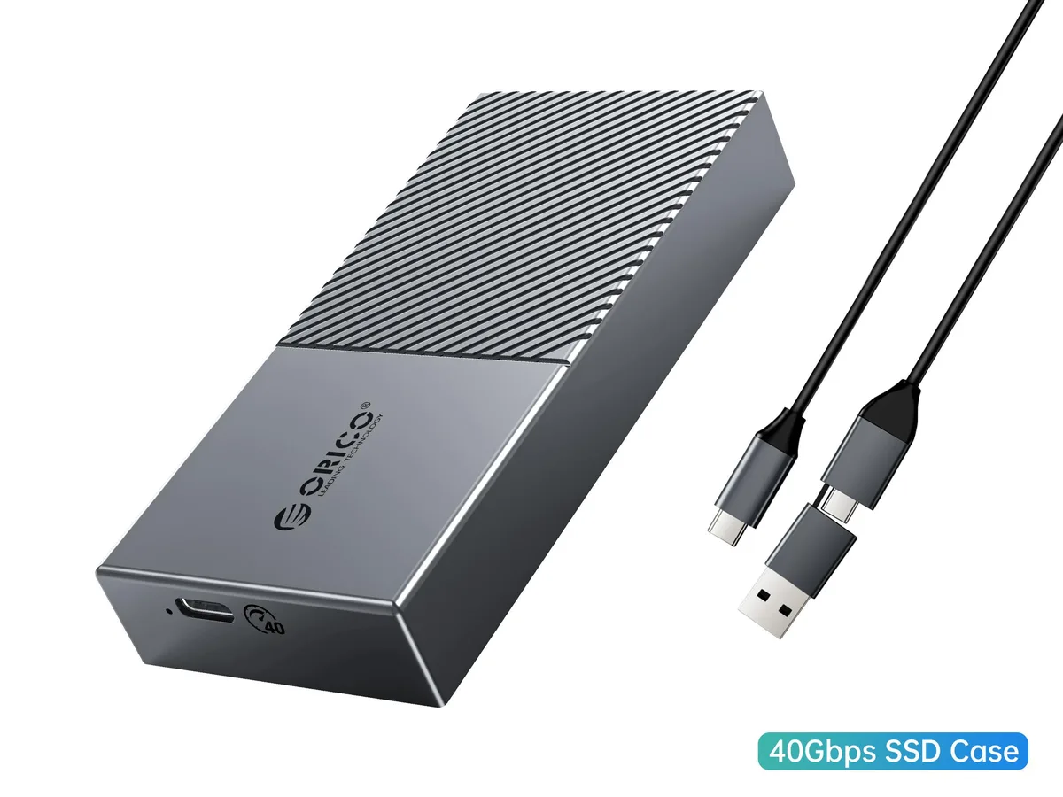Orico Orico M208 M.2 NVME enclosure USB4 40Gbps aluminium grey — product photo