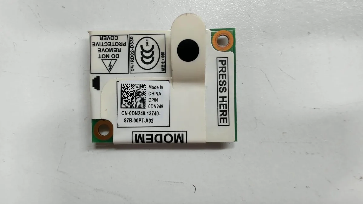 DELL DELL 56k Internal Mini Modem Card DN249 YW011 — product photo