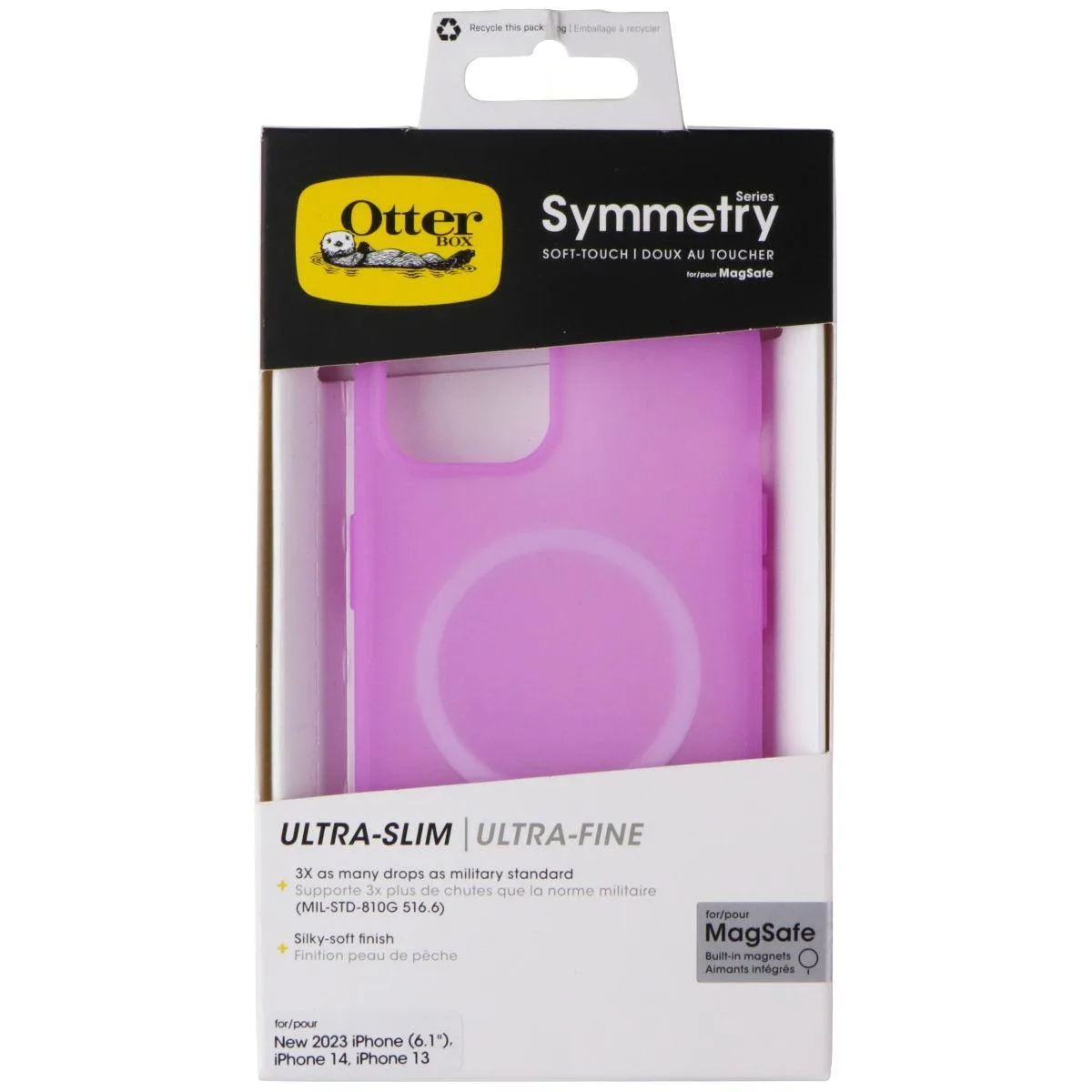 OtterBox OtterBox Symmetry Soft Touch MagSafe Case iPhone 15/14/13 Beet It Pink — product photo