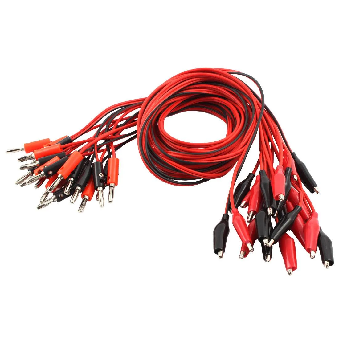 Unique-Bargains Unique-Bargains Double Alligator Clip to Banana Plug Test Cable 10 Pairs — product photo