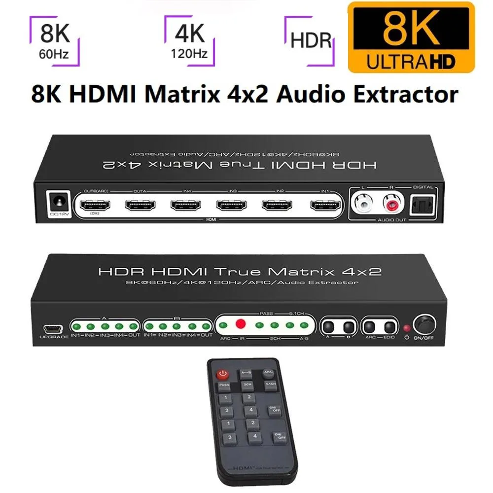 AUTYUE AUTYUE 8K HDR HDMI True Matrix 4x2 audio — product photo
