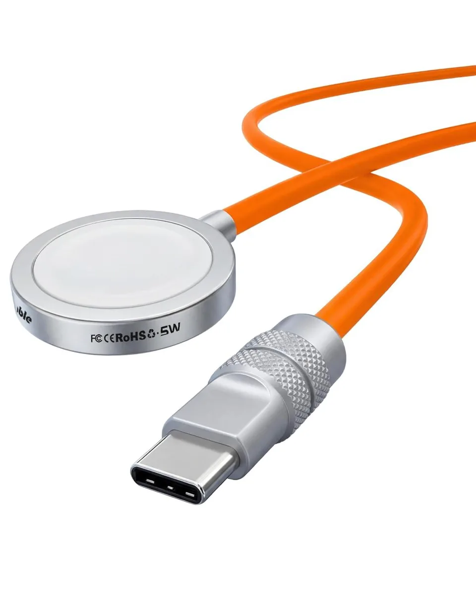 ETEIZU ETEIZU USB-C Magnetic Watch Charger 4FT Orange — product photo