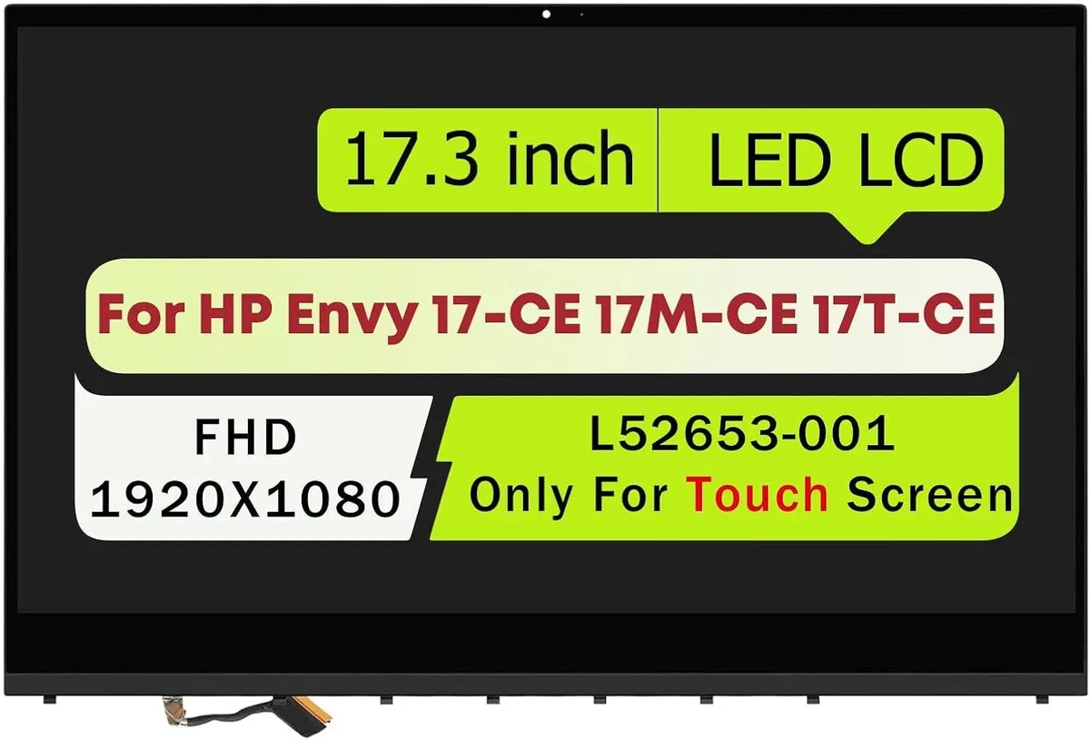 NUOLAISUN NUOLAISUN 17.3" LCD Screen Assembly FHD 1920 * 1080 Digitizer with Bezel — product photo