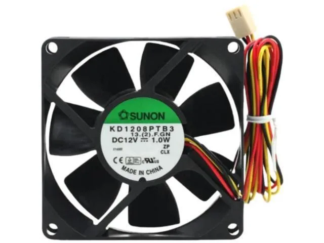 TSUJ TSUJ Kepler-C72J-OYS-0224 2 in 1 accessory for KD1208PTB3 12V 1.0W 8025 80X80X25MM 8CM 3-wire cooling fan — product photo