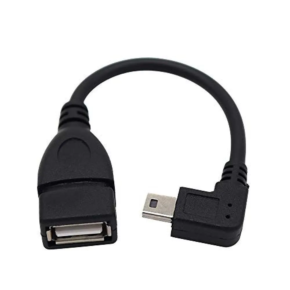 Japanese Import Japanese Import USB miniB male to USB A female 90° right L 14cm 480Mbps — product photo
