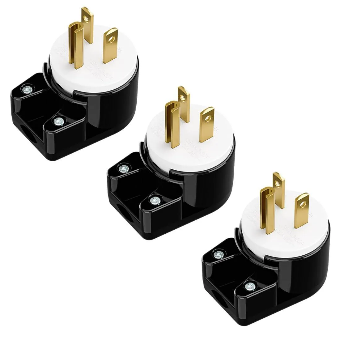 LORDWORLD LORDWORLD 3-Pack Right Angle Nema 6-20P 20A 250V Rotatable AC Plug — product photo