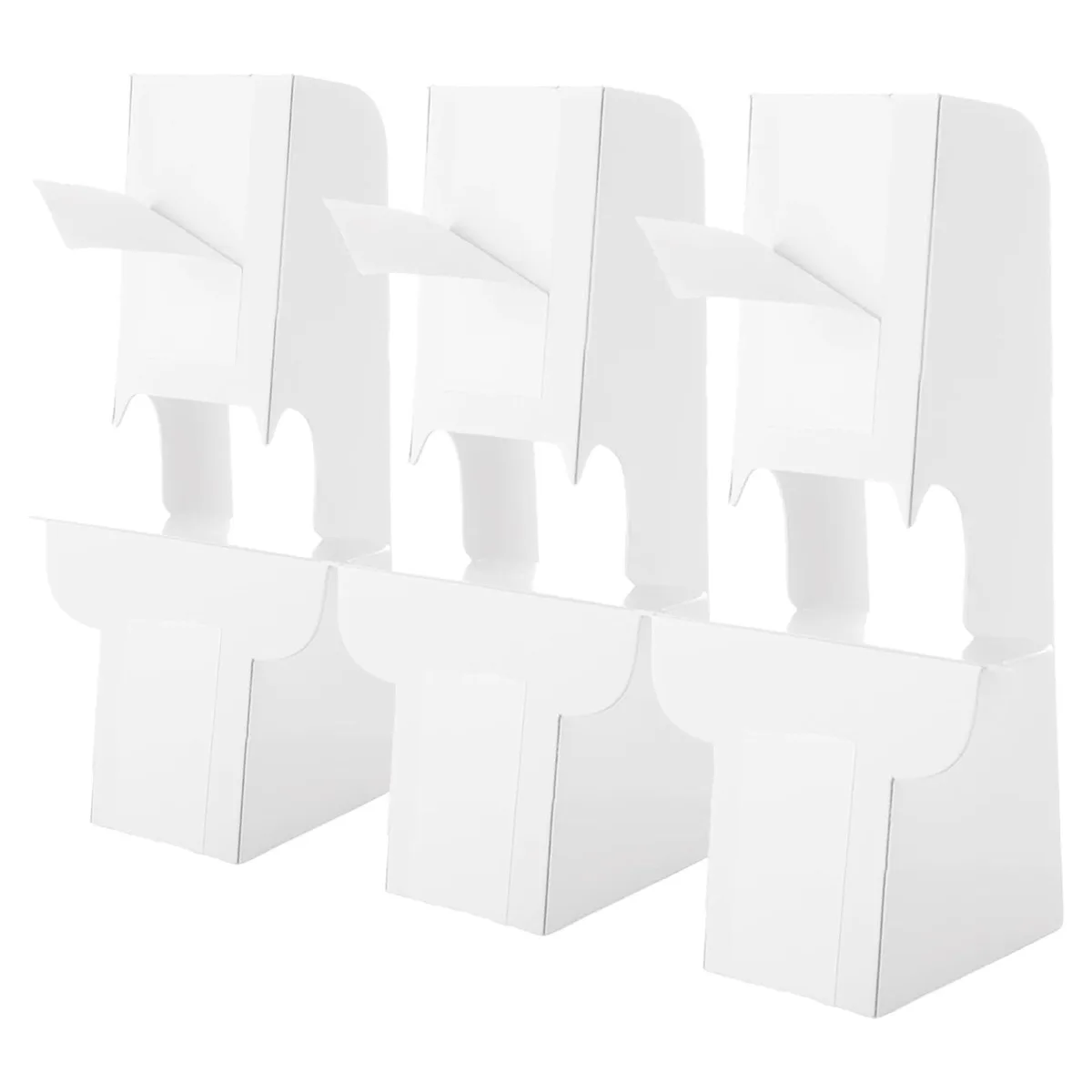 Pack of 20 white 7.1 in cardboard A-frame easels