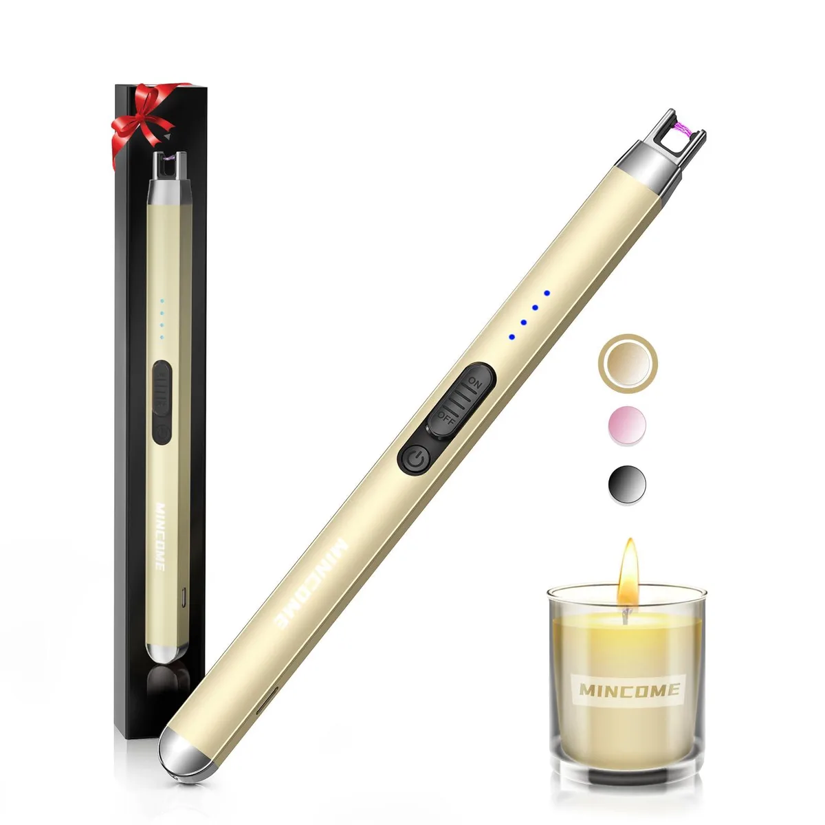  MINCOME MC-CL-02 Gold 8.1 in 360° neck smoking accessory — product photo