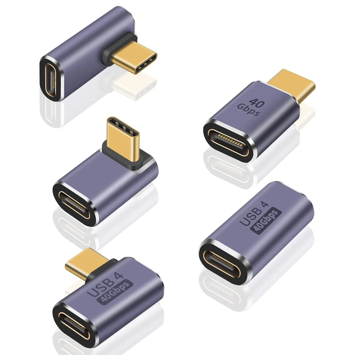 Vszerda Vszerda USB-C 90° Adapter 5-Pack 100W 40Gbps 8K@60Hz — product photo