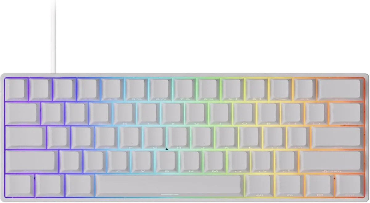 TUKO TUKO FUN60 Pro Rapid Trigger Gaming Keyboard 60% White Shine-Through Glare Magnetic Switch — product photo