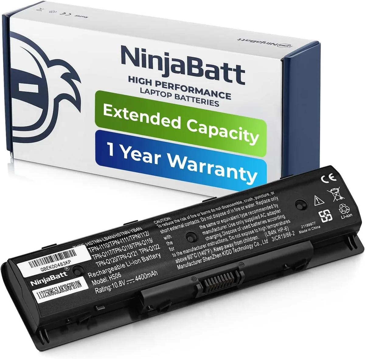 PISKEKAT PISKEKAT 6-cell 4400mAh 10.8V HP laptop battery — product photo