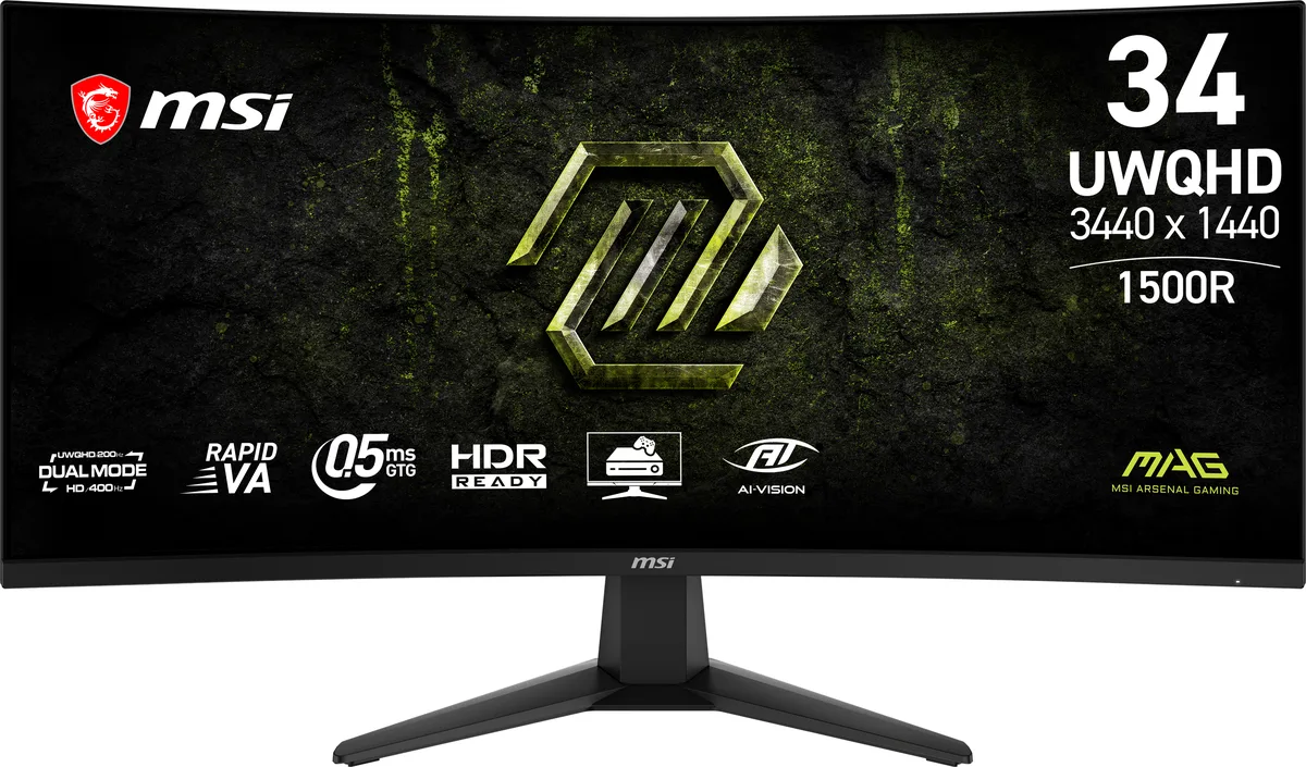 MSI MSI MAG 346CQDF E20 34" 200Hz VA UWQHD gaming monitor — product photo