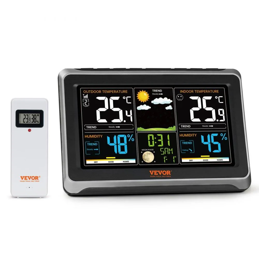VEVOR VEVOR YT6077 Weather Station 7.5" Color Display Atomic Clock — product photo