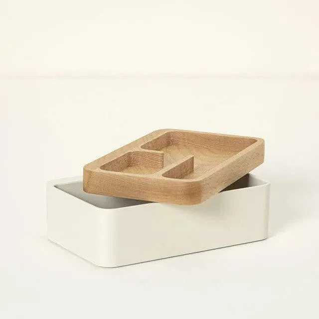 Mordeco Mordeco Revov Tray Box Desk Organizer Medium Oak/White — product photo