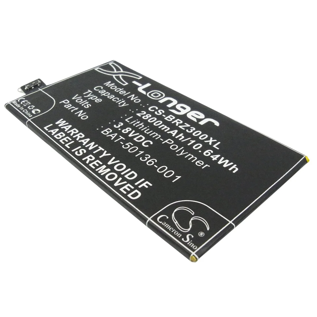 Cameron &amp; Co Cameron &amp; Co DS-CS-BRZ300XL 2.8 Ah cell phone battery — product photo